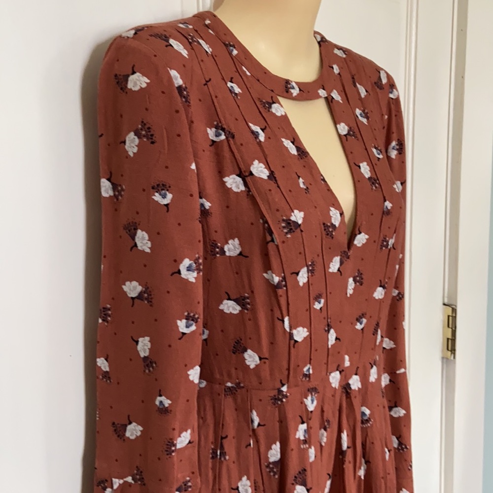 Free People Boho Teagan Floral Dress Sz 0 - Picture 5 of 16